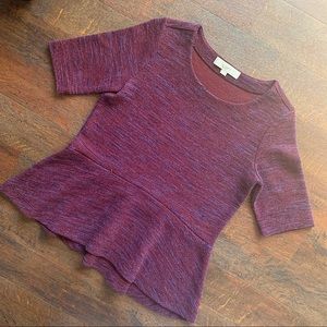 Ann Taylor Loft Knit peplum top